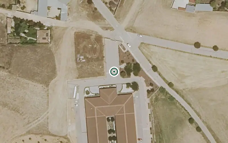 Vista aérea de la ubicación de Resiidencia de Mayores Residencial Cervantes