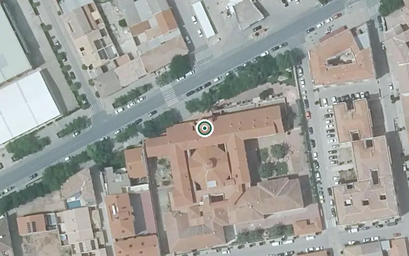 Vista aérea de la ubicación de Residencia de Mayores Sagrado Corazón