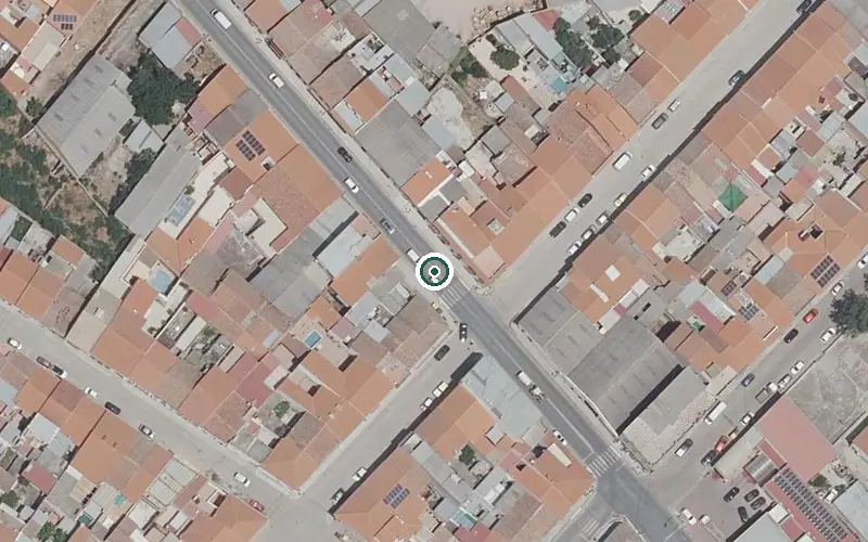 Vista aérea de la ubicación de Centro de Día para Mayores La Bella