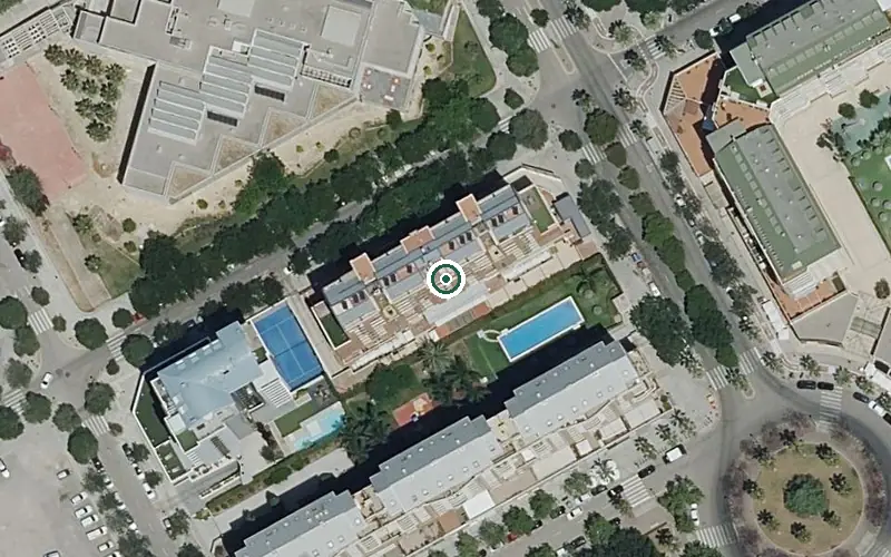 Vista aérea de la ubicación de Residencia P.m.d. Savia Campanar