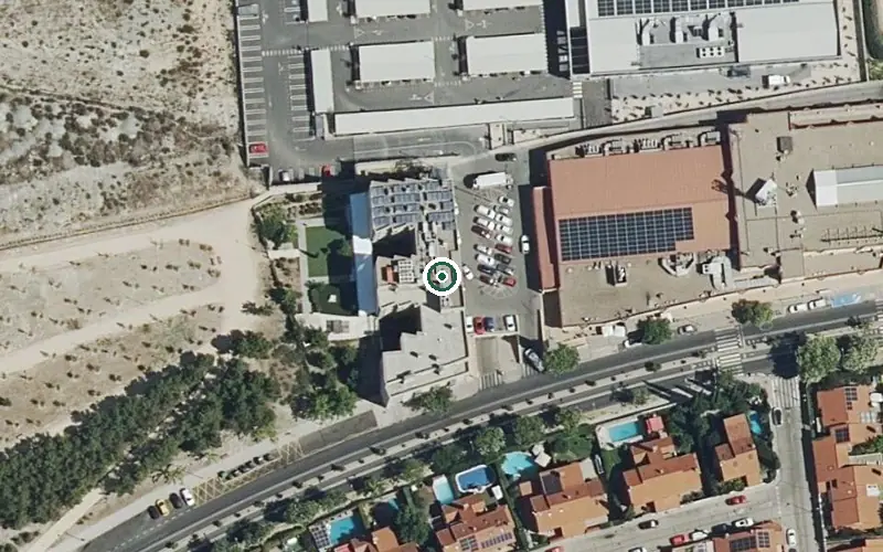 Vista aérea de la ubicación de Residencia Geriatel Rivas