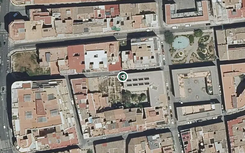 Vista aérea de la ubicación de Residencia y Centro de Día P.m.d. Velluters
