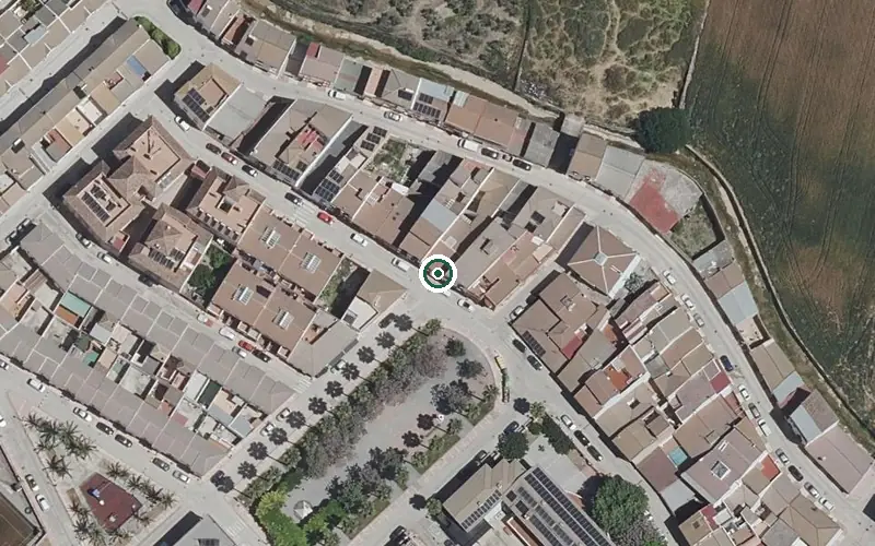Vista aérea de la ubicación de Centro Residencial para Personas Mayores la Pasionaria