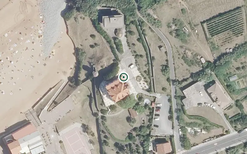 Vista aérea de la ubicación de Residencia la Arena Egoitza