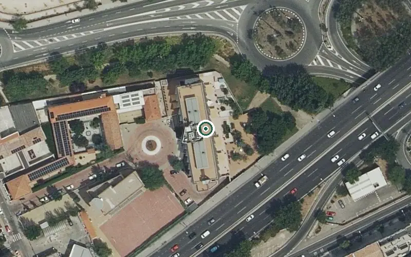 Vista aérea de la ubicación de Residencia Montehermoso (Madrid)