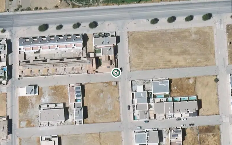 Vista aérea de la ubicación de Centro de Día para Mayores Virgen María Auxiliadora