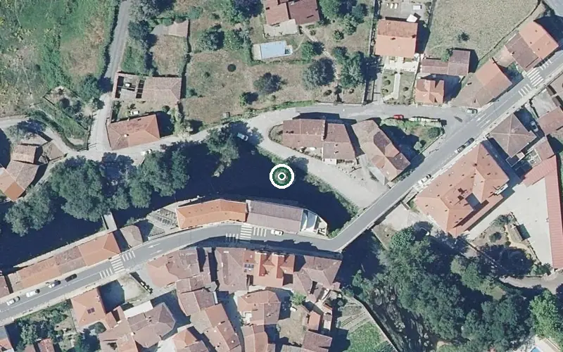 Vista aérea de la ubicación de Residencia de Maiores Ansuiña Baños de Molgas