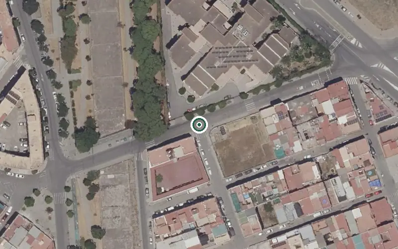 Vista aérea de la ubicación de Centro Residencial Sagrados Corazones