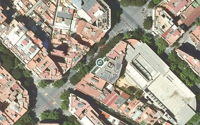 Vista aérea de la ubicación de Centre de dia Sanitas residencial Provença