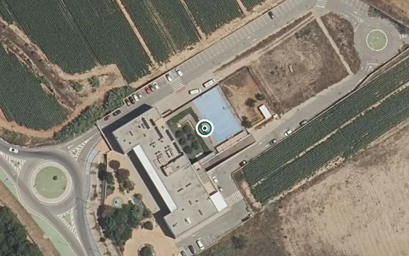 Vista aérea de la ubicación de Centro Socio-sanitario Cristo de los Min