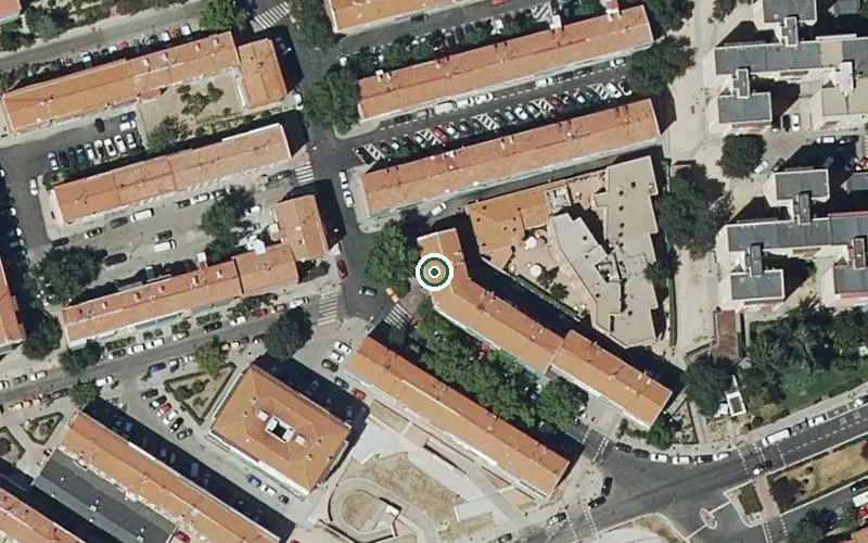 Vista aérea de la ubicación de Residencia Avenida San Luis