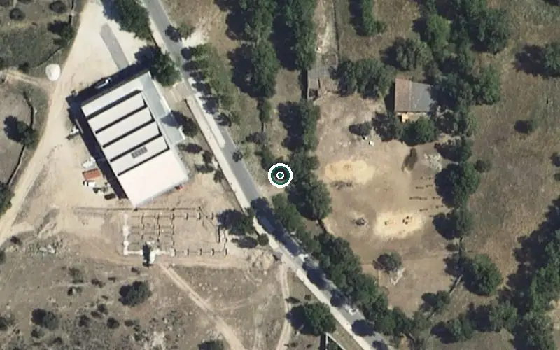 Vista aérea de la ubicación de Unidad de Estancias Diurnas Virgen de los Remedios