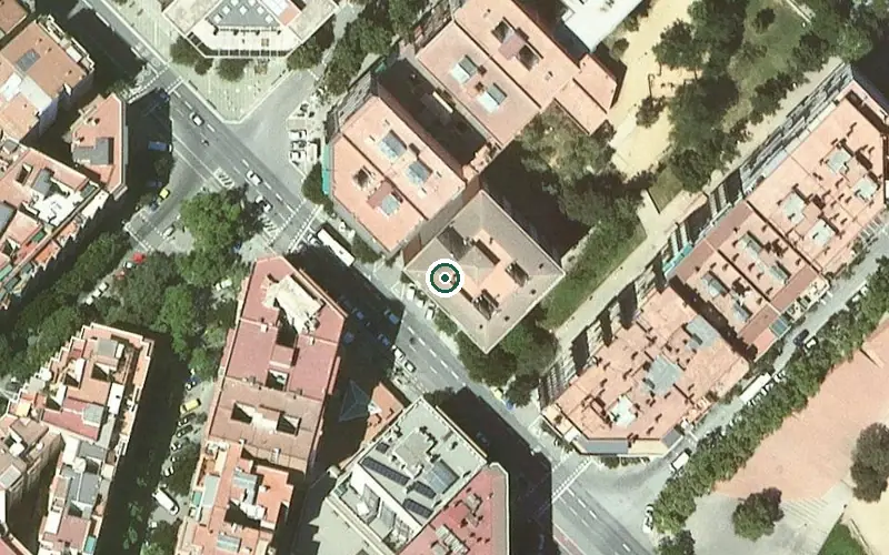 Vista aérea de la ubicación de Residencial Margal