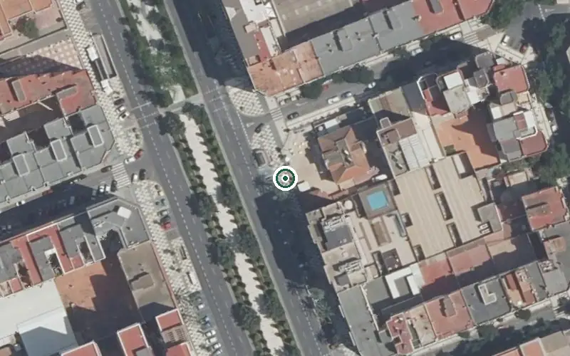 Vista aérea de la ubicación de Centro de Día Residencia Perpetuo Socorro