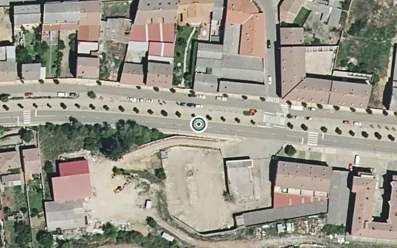 Vista aérea de la ubicación de Unidad de Estancias Diurnas Virgen de la Peregrina