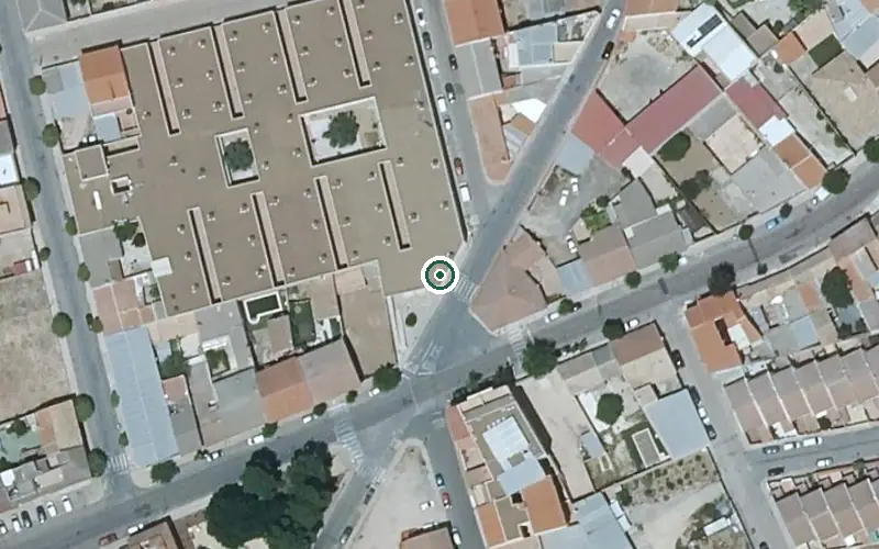 Vista aérea de la ubicación de Residencia de Mayores Virgen de la Encarnación
