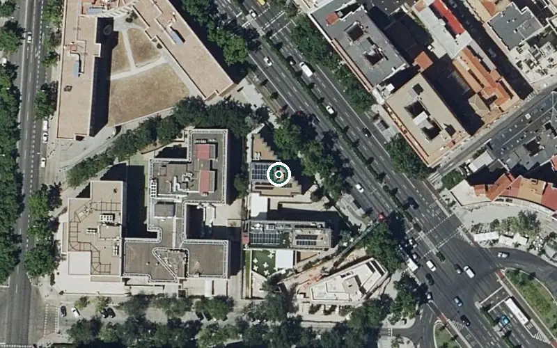 Vista aérea de la ubicación de Residencia Casablanca El Viso
