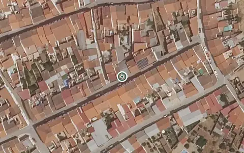 Vista aérea de la ubicación de Hogar Club Pisos Tutelados de Puebla del Maestre