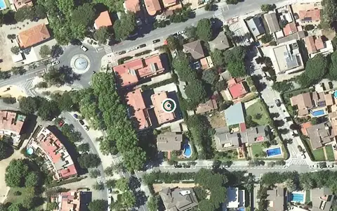 Vista aérea de la ubicación de Residencia Colonias Extranjeras de Barcelona