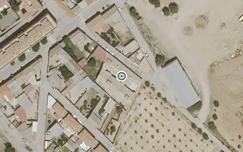 Vista aérea de la ubicación de Residencia de Mayores Municipal Juliana Chaves