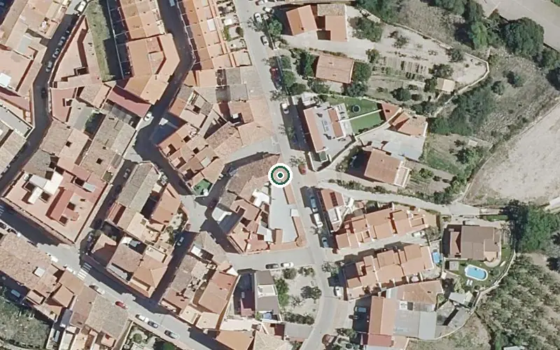 Vista aérea de la ubicación de Vivienda Tutelada de Tercera Edad el Pinar