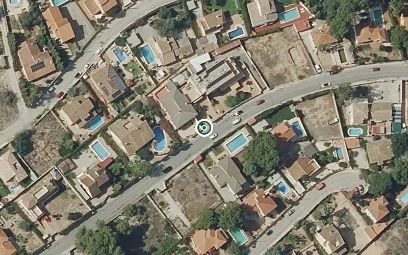 Vista aérea de la ubicación de Residencia para Personas Mayores Dependientes Virgen de Cortes