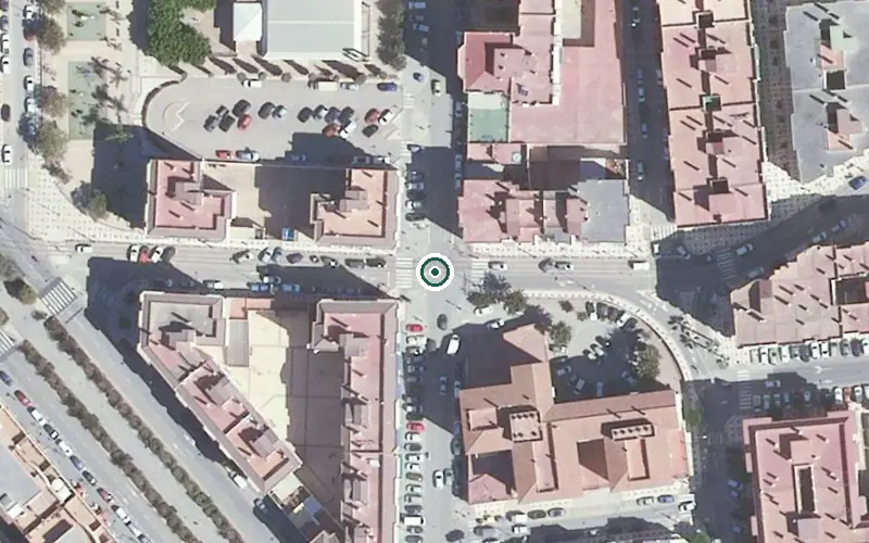 Vista aérea de la ubicación de Centro Residencial para Personas Mayores Casa Klein