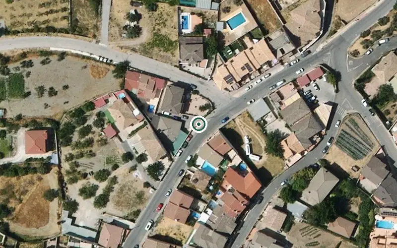Vista aérea de la ubicación de Centro de Día para Mayores la Alfaguara- Nívar