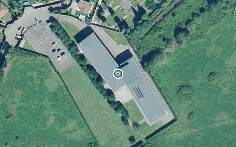 Vista aérea de la ubicación de Residencia de la Tercera Edad La Golondrina