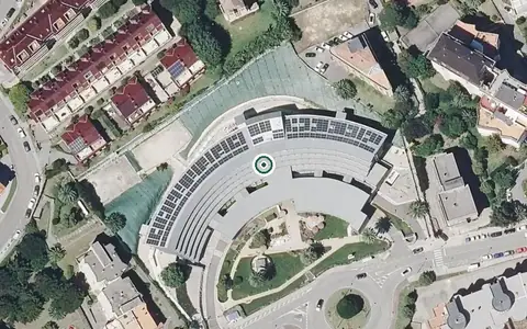 Vista aérea de la ubicación de La Pereda