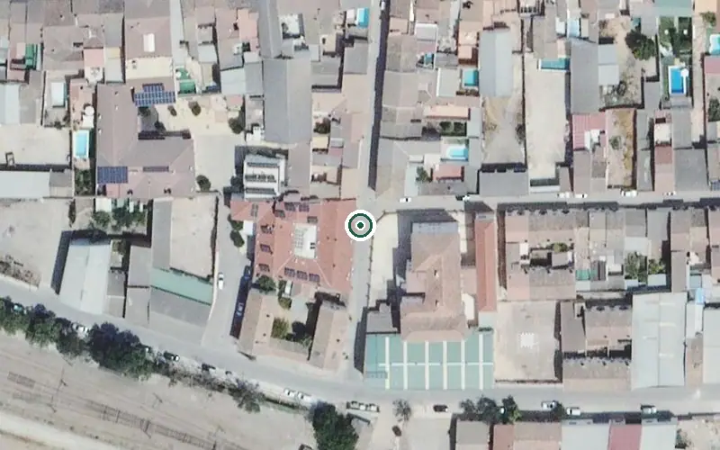 Vista aérea de la ubicación de Centro Residencial para Mayores Reina Sofia