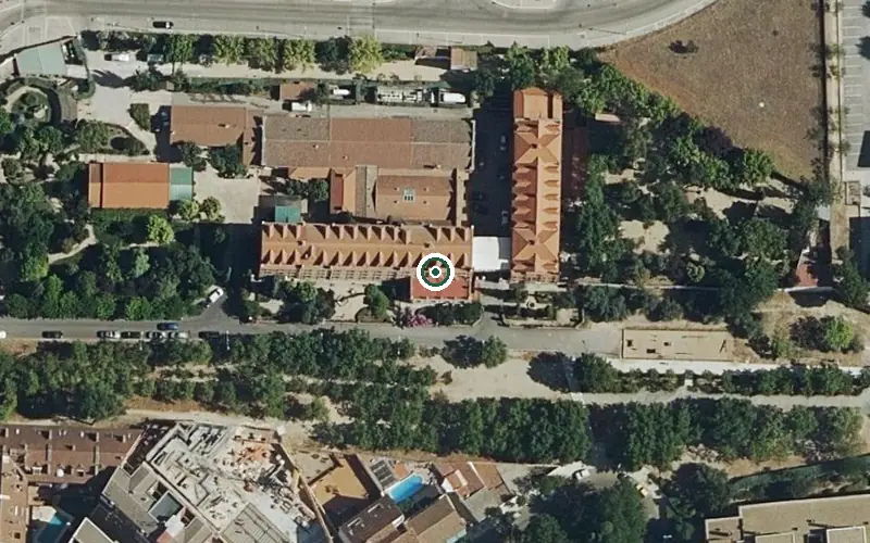 Vista aérea de la ubicación de Residencia La Aurora