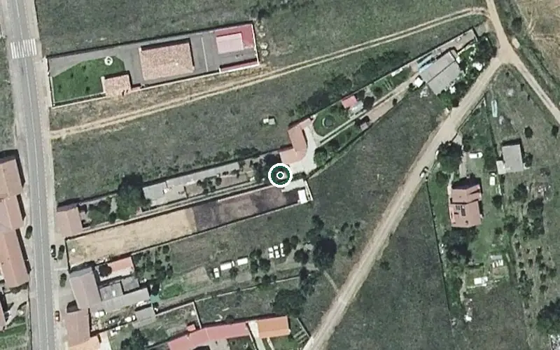 Vista aérea de la ubicación de Centro de Día Municipal de Castrillo de la Ribera - Unidad de Estancias Diurnas