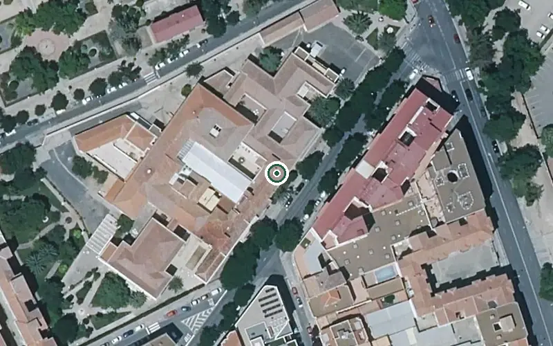 Vista aérea de la ubicación de Residencia de Mayores Santa Teresa Jornet
