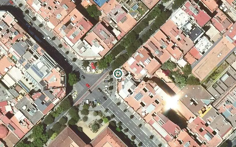 Vista aérea de la ubicación de Residencia Geriátrica Consejo de Ciento