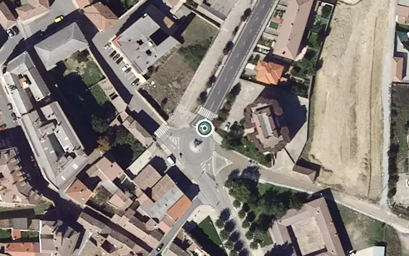 Vista aérea de la ubicación de Residencia Santa María del Camino
