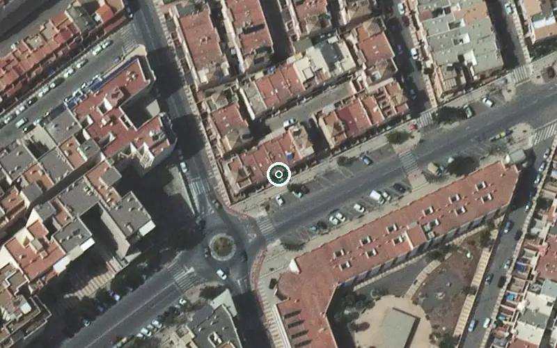 Vista aérea de la ubicación de Residencia de Mayores de Roquetas de Mar