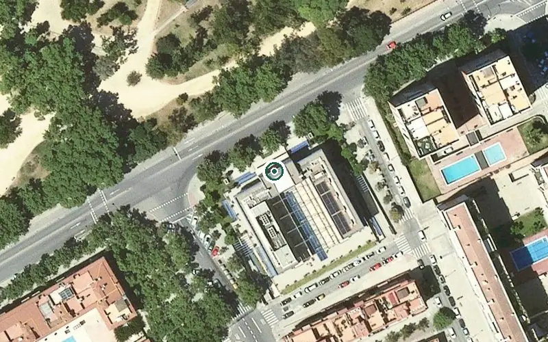 Vista aérea de la ubicación de Centre de dia Blau Almeda
