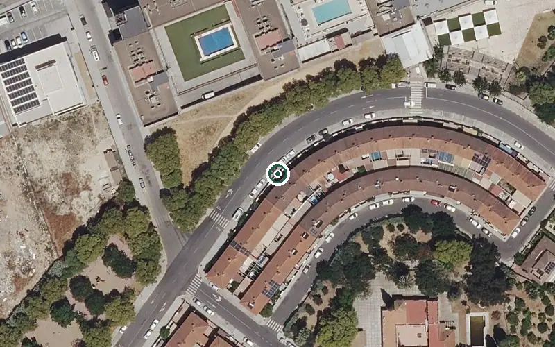 Vista aérea de la ubicación de Centro de Día para Mayores Nuestra Señora del Carmen