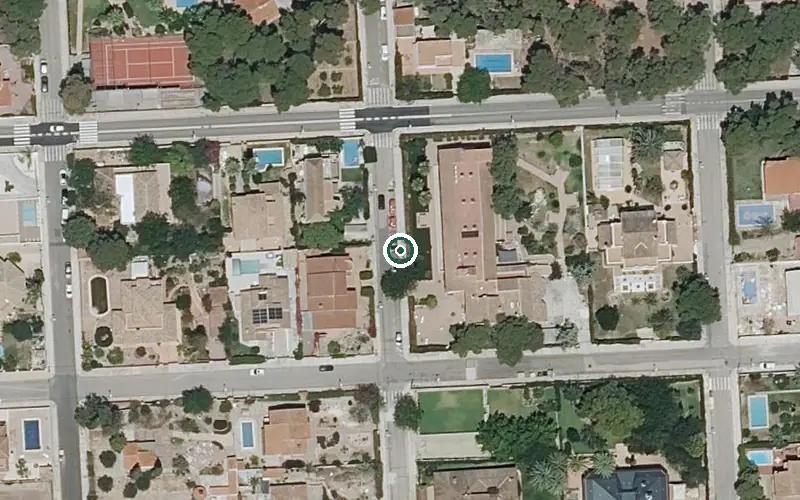 Vista aérea de la ubicación de Residencia para Personas Mayores Dependientes Asiger la Paloma