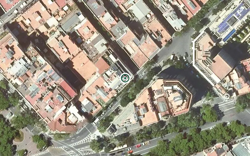 Vista aérea de la ubicación de Residència Geriàtrica Marla Diagonal