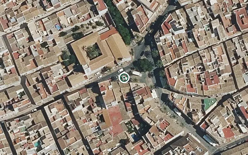 Vista aérea de la ubicación de Centro de Día P.m.d. Comunidad Santa María de Betania de Javea