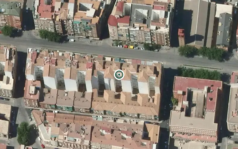 Vista aérea de la ubicación de Residencia de Mayores María Torres
