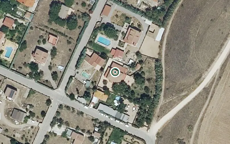 Vista aérea de la ubicación de Residencia Los Pinos (Valdetorres de Jarama)