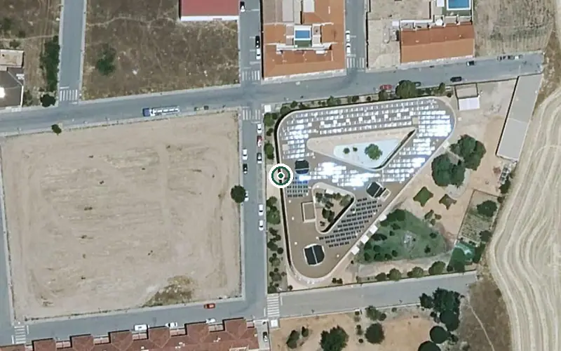 Vista aérea de la ubicación de Residencia de Mayores Campo de Calatrava