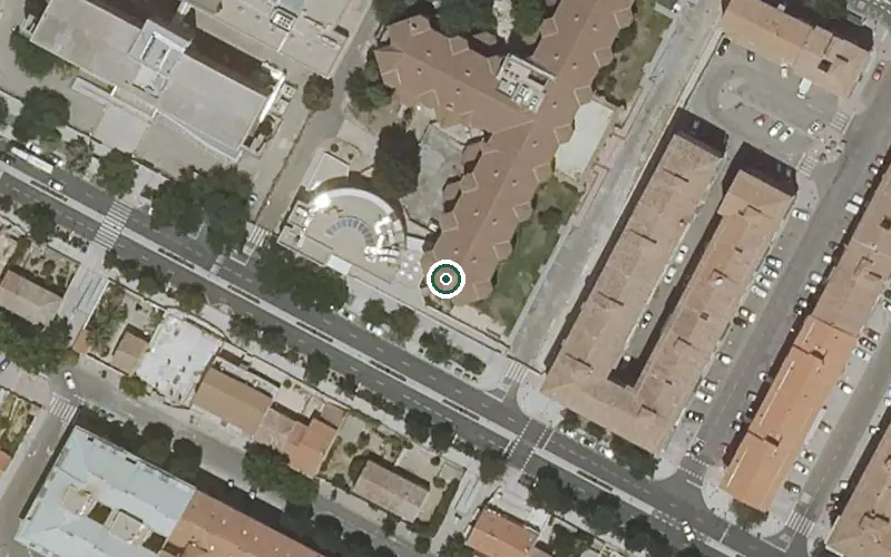 Vista aérea de la ubicación de Residencia de Mayores Barber
