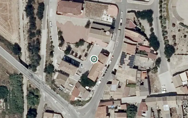 Vista aérea de la ubicación de Residencia de Tercera Edad de Gurrea de Gallego