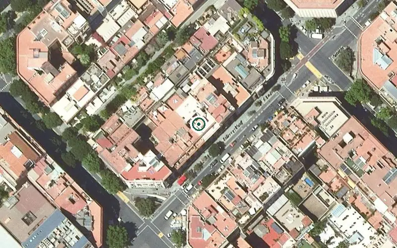 Vista aérea de la ubicación de Residència els Ametllers