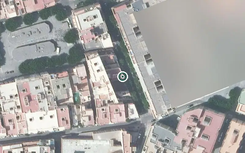 Vista aérea de la ubicación de Centro de Día para Mayores Antonio Saiz y López