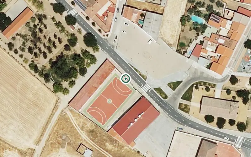 Vista aérea de la ubicación de Residencia Municipal de Mayores